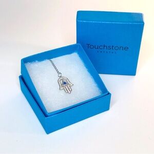 Hamsa Necklace : Touchstone Crystal by Swarovski || 1913